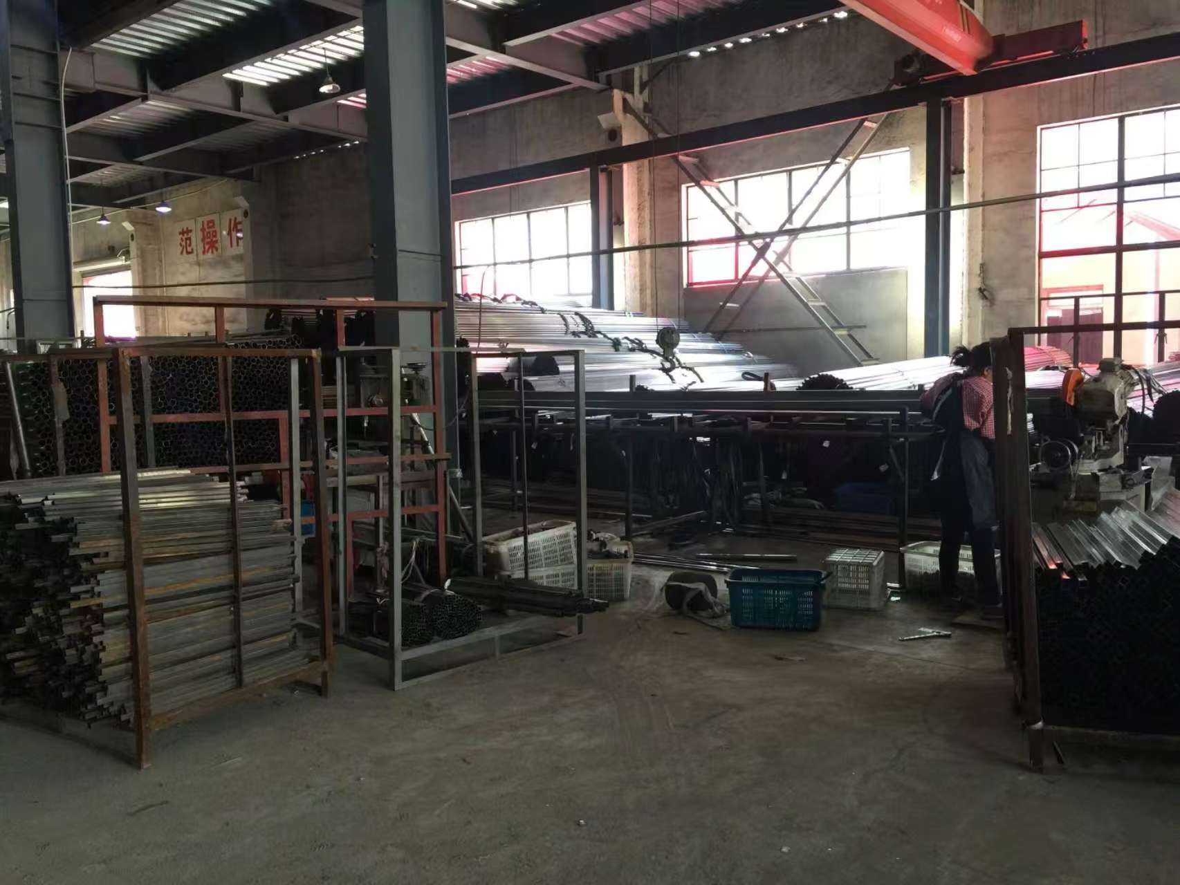 Interior view of the Patiofurnituresco manufacturing facility in Taizhou, China