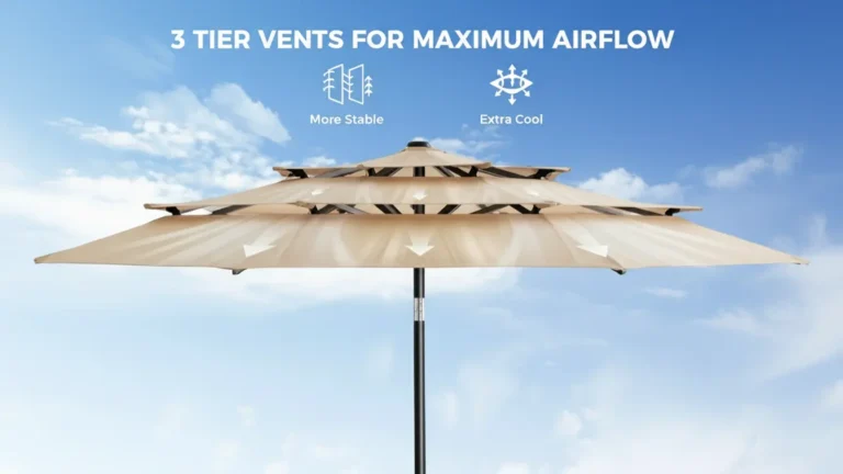 3 tier vented umbrella airflow stability diagram