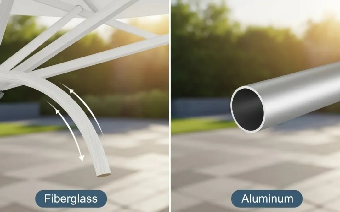 Matériau des nervures : fibre de verre ou aluminium