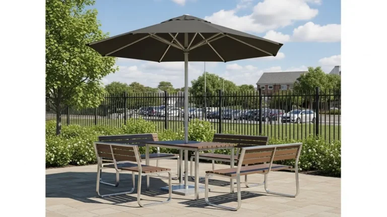 Heavy duty commercial umbrella public space