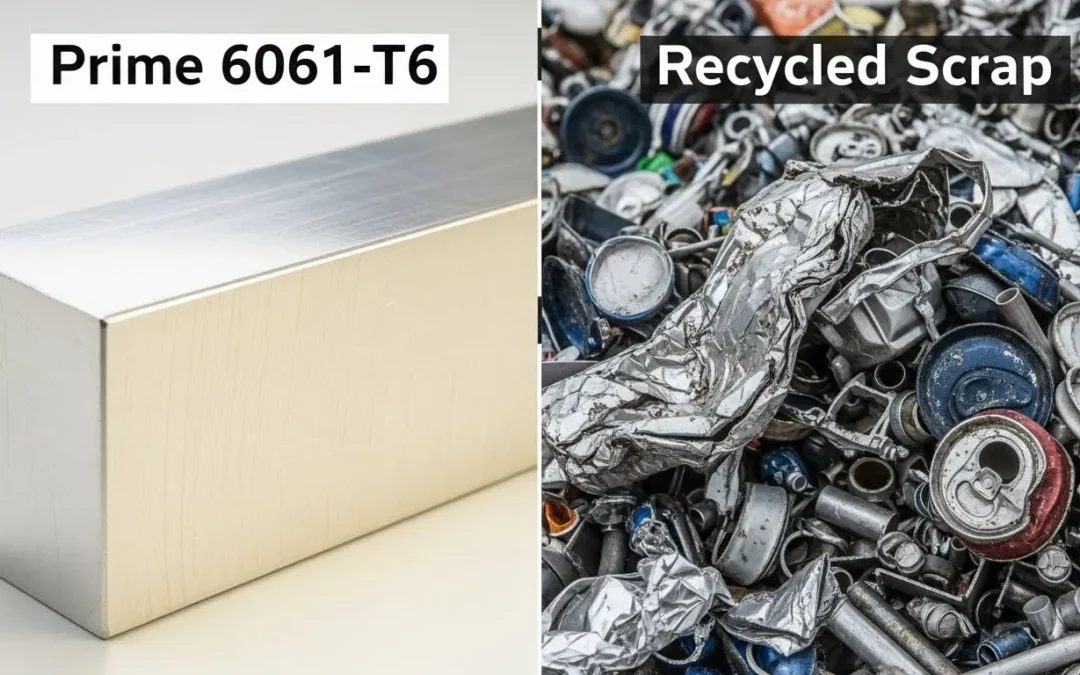 Intégrité des matériaux : Prime 6061-T6 vs. déchets recyclés