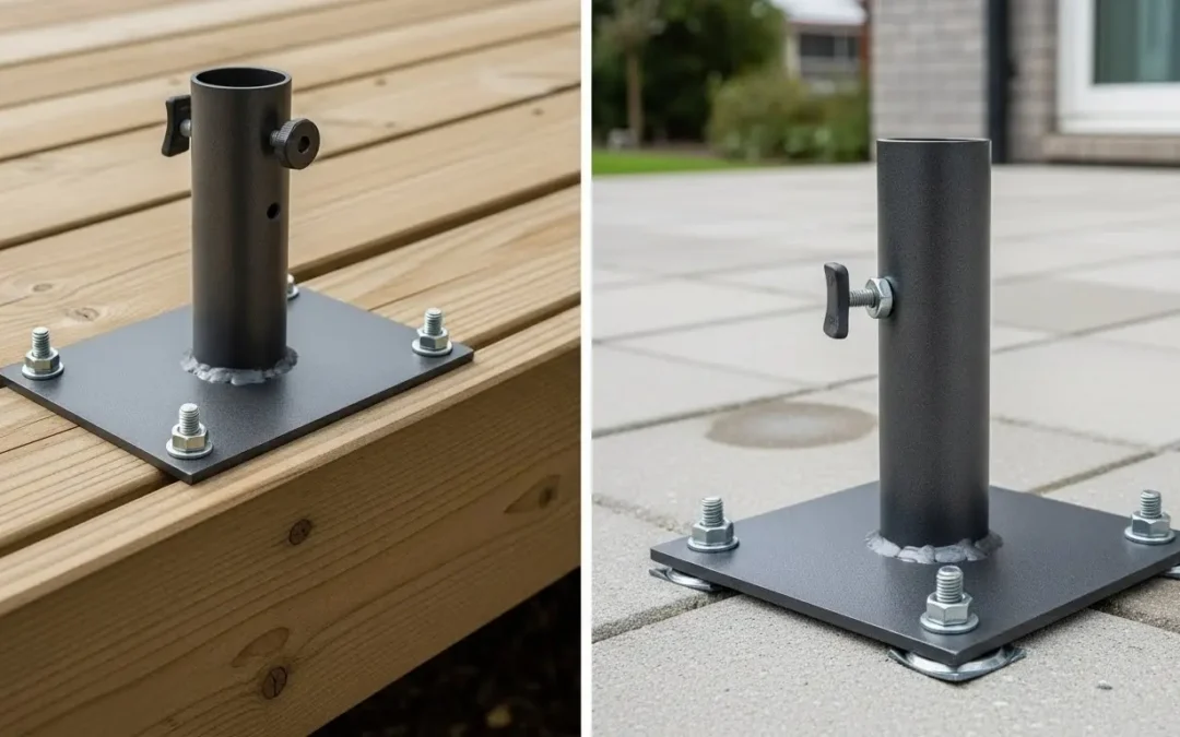 Fixations pour terrasse : boulonnage sur bois et béton